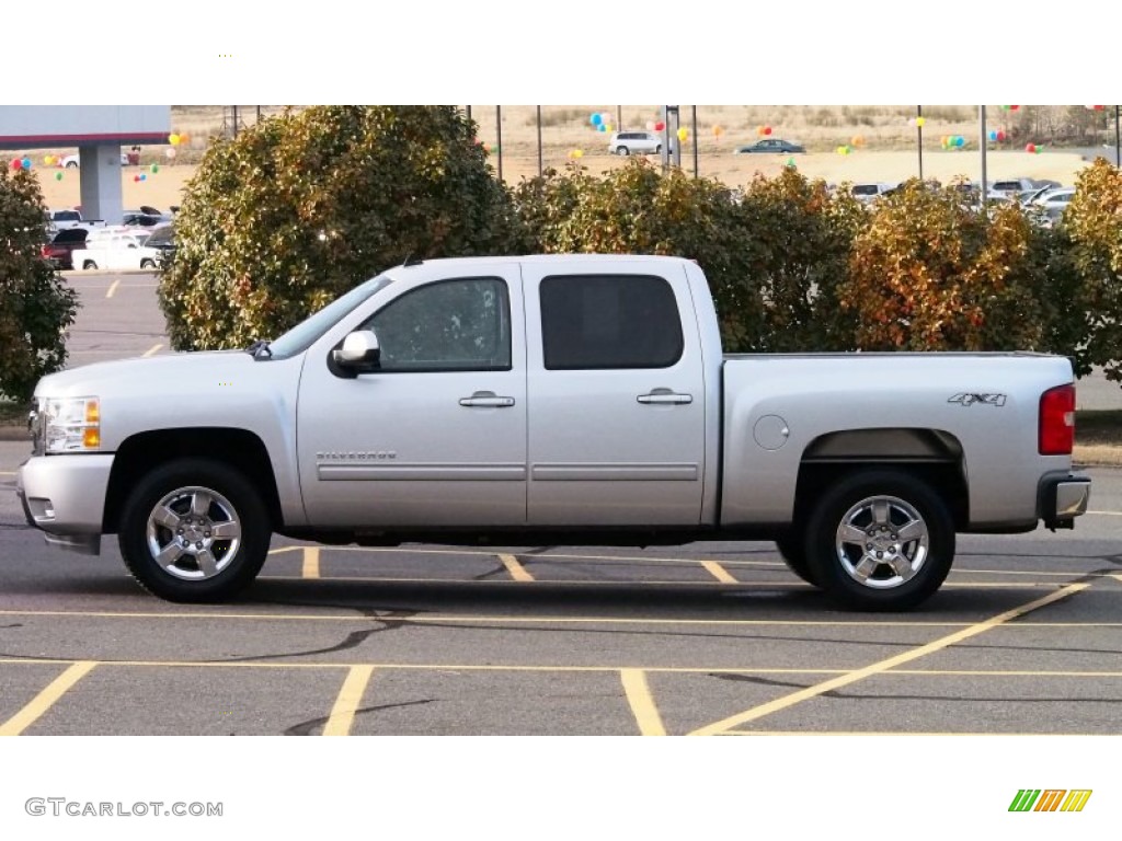 2011 Silverado 1500 LTZ Crew Cab 4x4 - Sheer Silver Metallic / Light Titanium/Dark Titanium photo #3