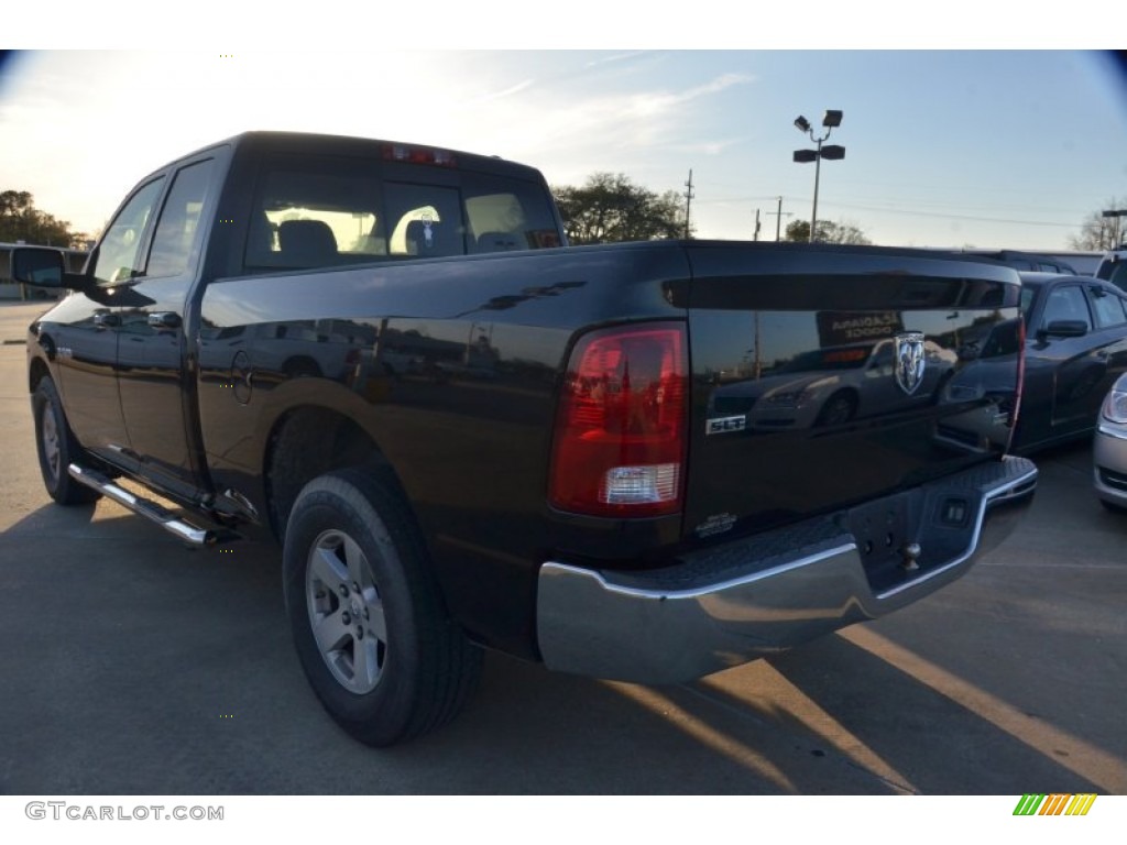 2009 Ram 1500 SLT Quad Cab - Brilliant Black Crystal Pearl / Dark Slate/Medium Graystone photo #3