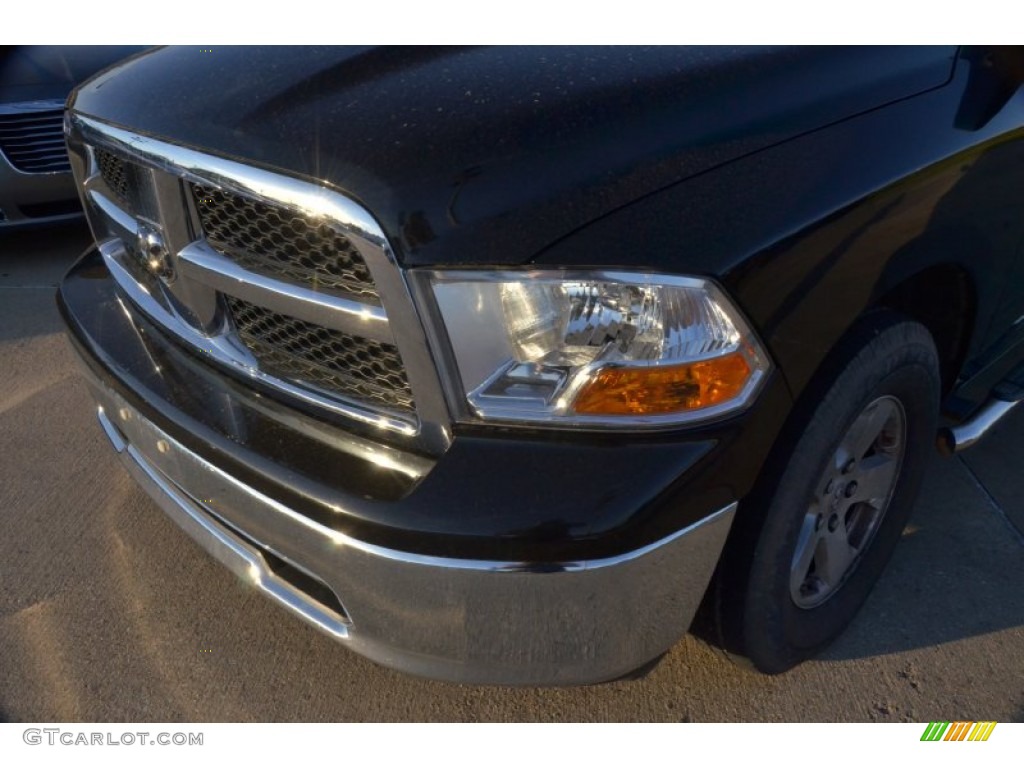 2009 Ram 1500 SLT Quad Cab - Brilliant Black Crystal Pearl / Dark Slate/Medium Graystone photo #12