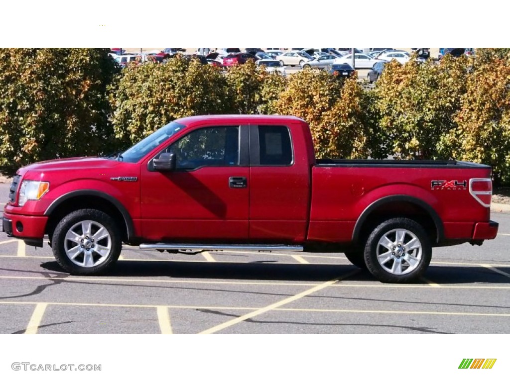 Red Candy Metallic 2010 Ford F150 FX4 SuperCab 4x4 Exterior Photo #78067341