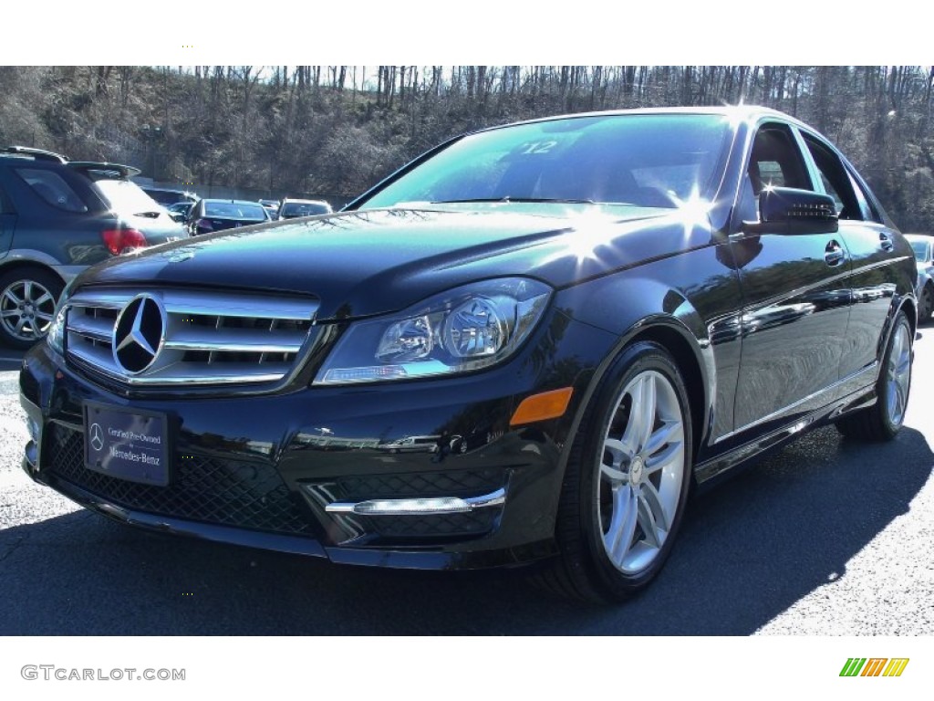 2012 C 300 Sport 4Matic - Black / Black photo #1