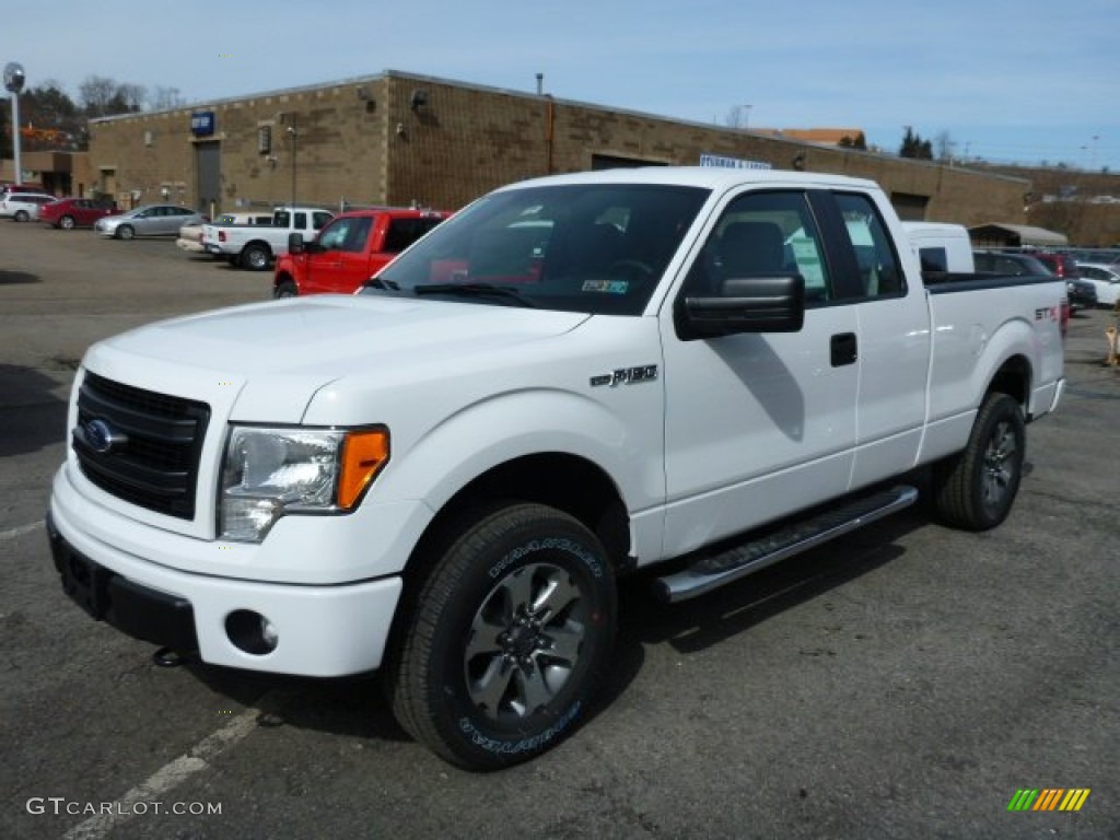 2013 F150 STX SuperCab 4x4 - Oxford White / Steel Gray photo #5