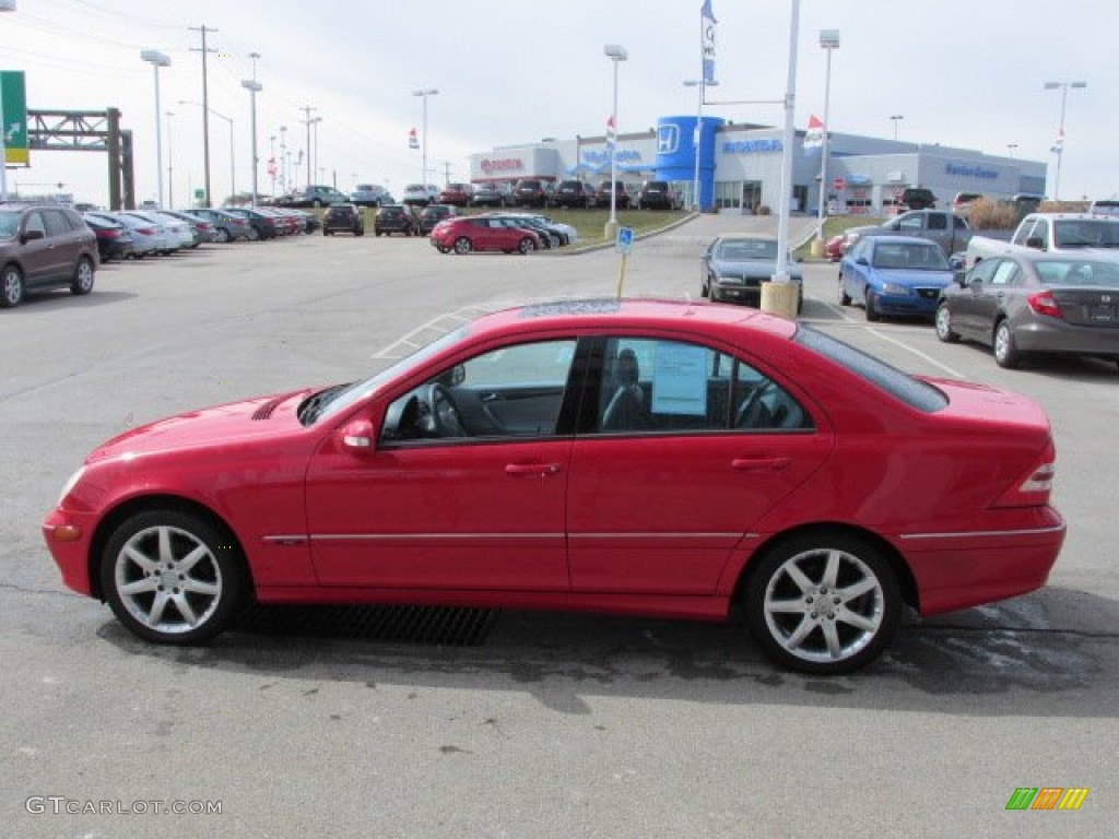 2003 C 230 Kompressor Sedan - Magma Red / Ash photo #7