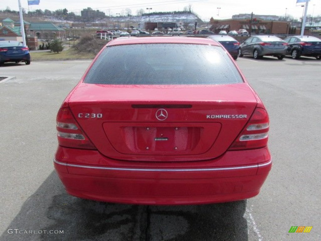 2003 C 230 Kompressor Sedan - Magma Red / Ash photo #8