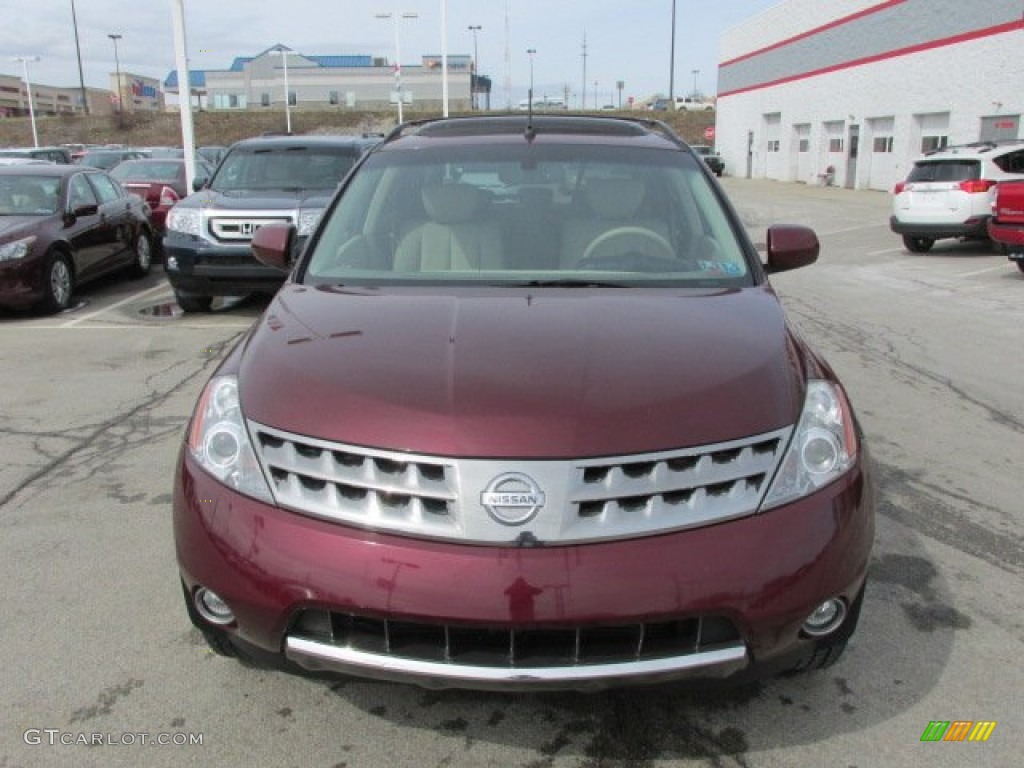 2007 Murano SL AWD - Merlot Pearl / Cafe Latte photo #5