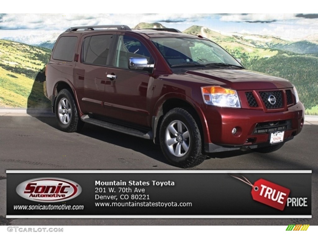 2010 Armada SE 4WD - Tuscan Sun Red Pearl / Charcoal photo #1