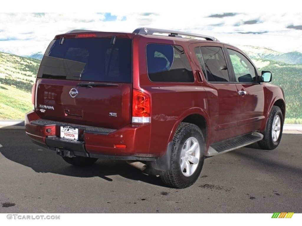 2010 Armada SE 4WD - Tuscan Sun Red Pearl / Charcoal photo #3