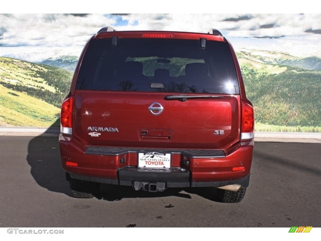 2010 Armada SE 4WD - Tuscan Sun Red Pearl / Charcoal photo #8