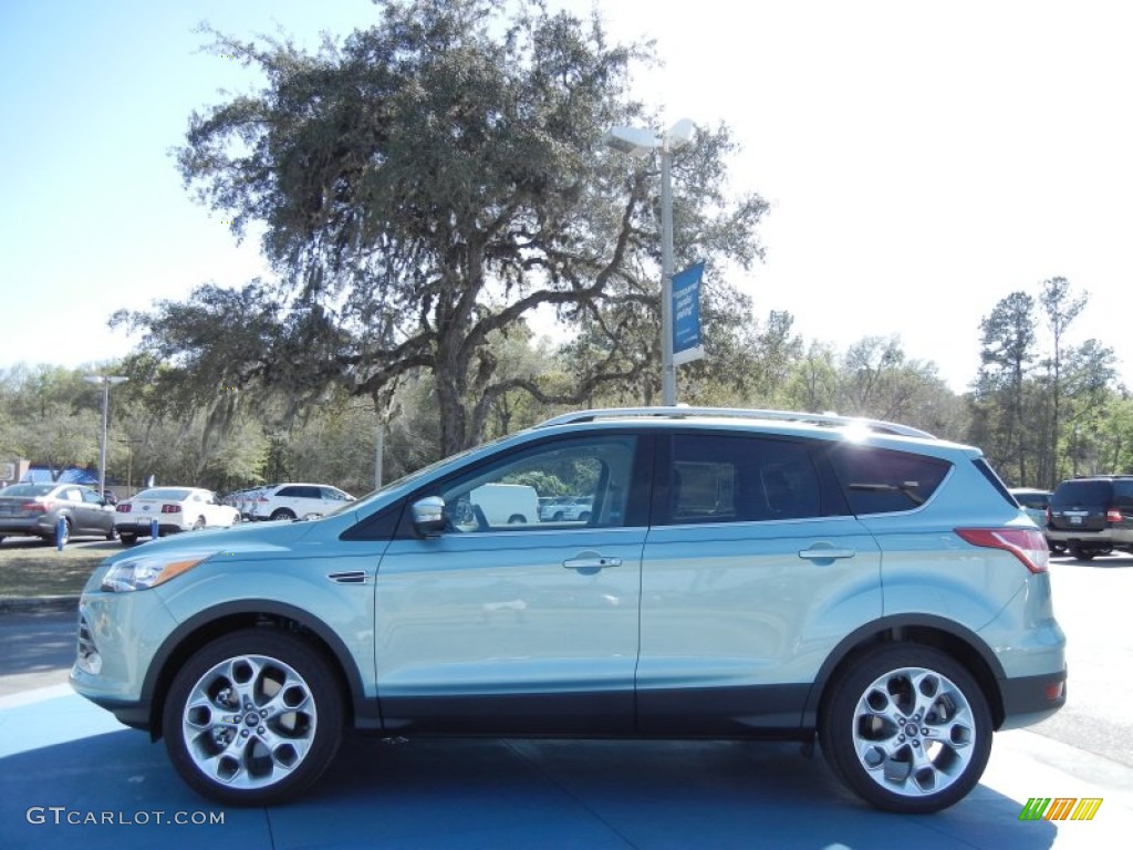 2013 Escape Titanium 2.0L EcoBoost - Frosted Glass Metallic / Charcoal Black photo #2