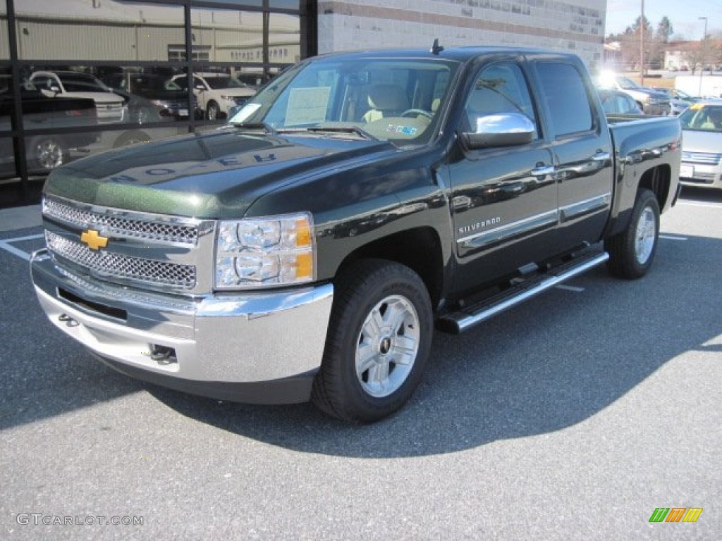 2013 Silverado 1500 LT Crew Cab 4x4 - Fairway Metallic / Light Cashmere/Dark Cashmere photo #2