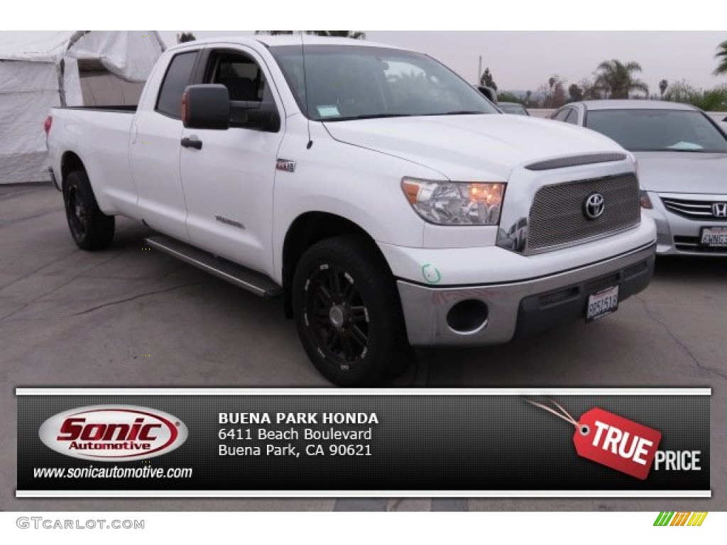 2008 Tundra Double Cab - Super White / Graphite Gray photo #1