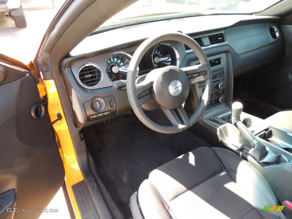 2011 Mustang V6 Coupe - Yellow Blaze Metallic Tri-coat / Charcoal Black photo #3