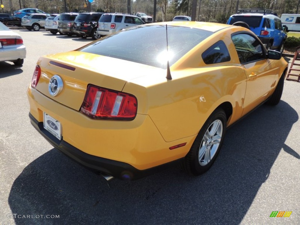 2011 Mustang V6 Coupe - Yellow Blaze Metallic Tri-coat / Charcoal Black photo #10