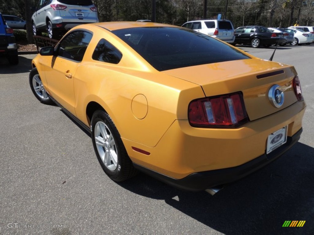 2011 Mustang V6 Coupe - Yellow Blaze Metallic Tri-coat / Charcoal Black photo #12