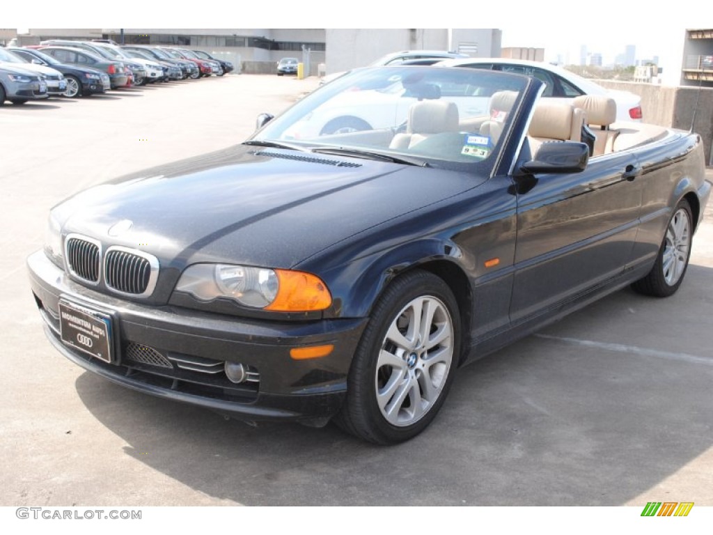 2003 3 Series 330i Convertible - Jet Black / Sand photo #3