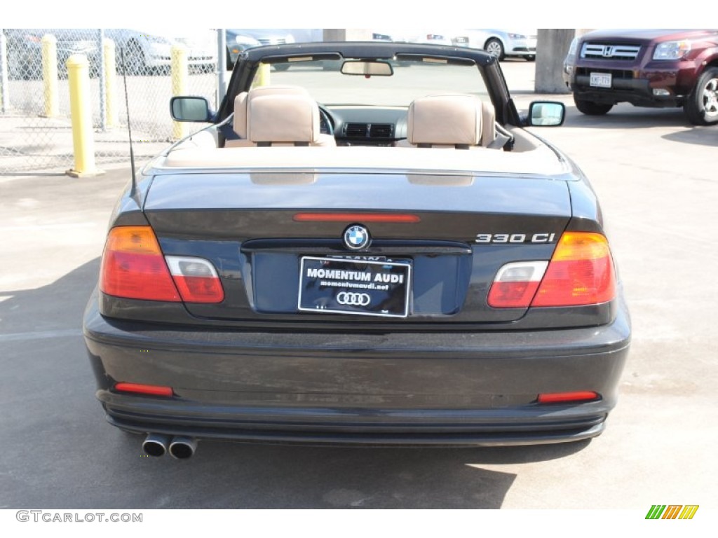 2003 3 Series 330i Convertible - Jet Black / Sand photo #7