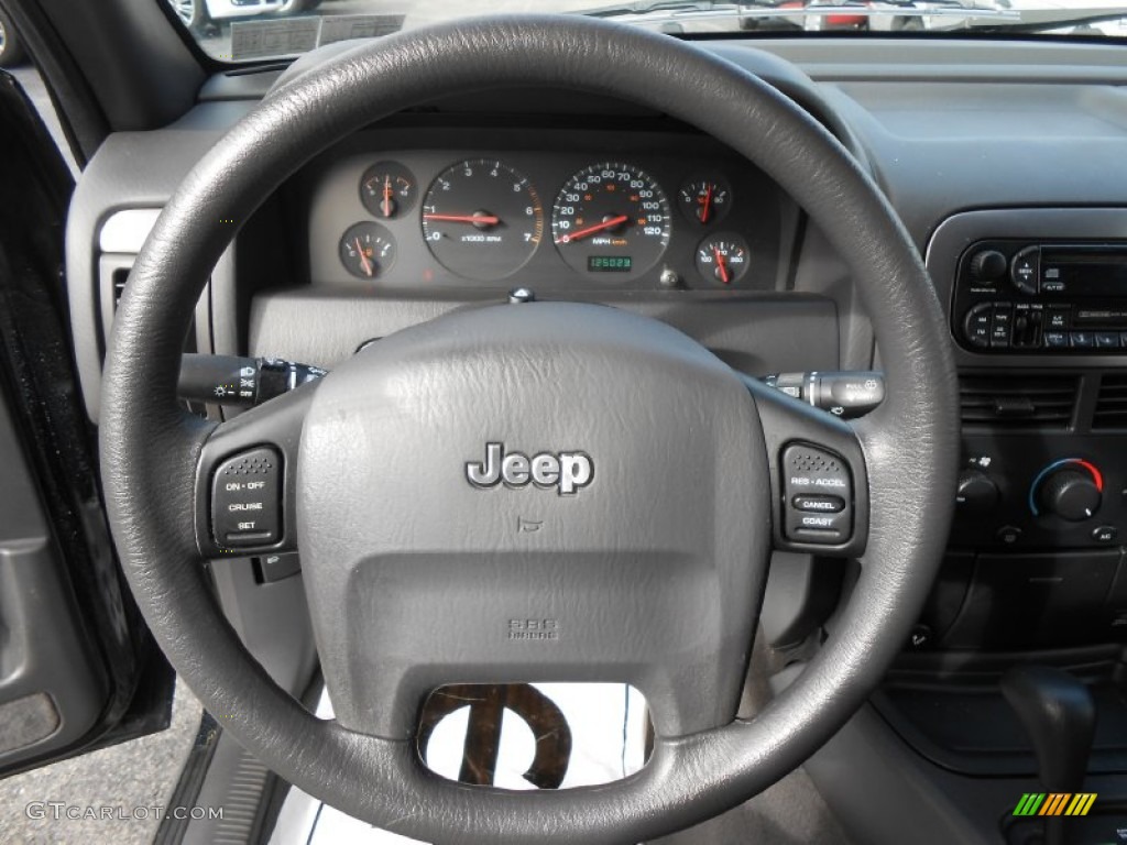 2001 Jeep Grand Cherokee Laredo 4x4 Agate Steering Wheel Photo #78082903