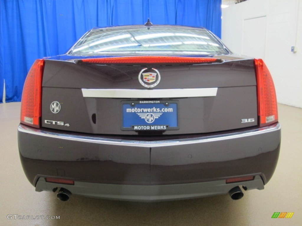 2010 CTS 4 3.6 AWD Sedan - Black Cherry / Cashmere/Cocoa photo #6