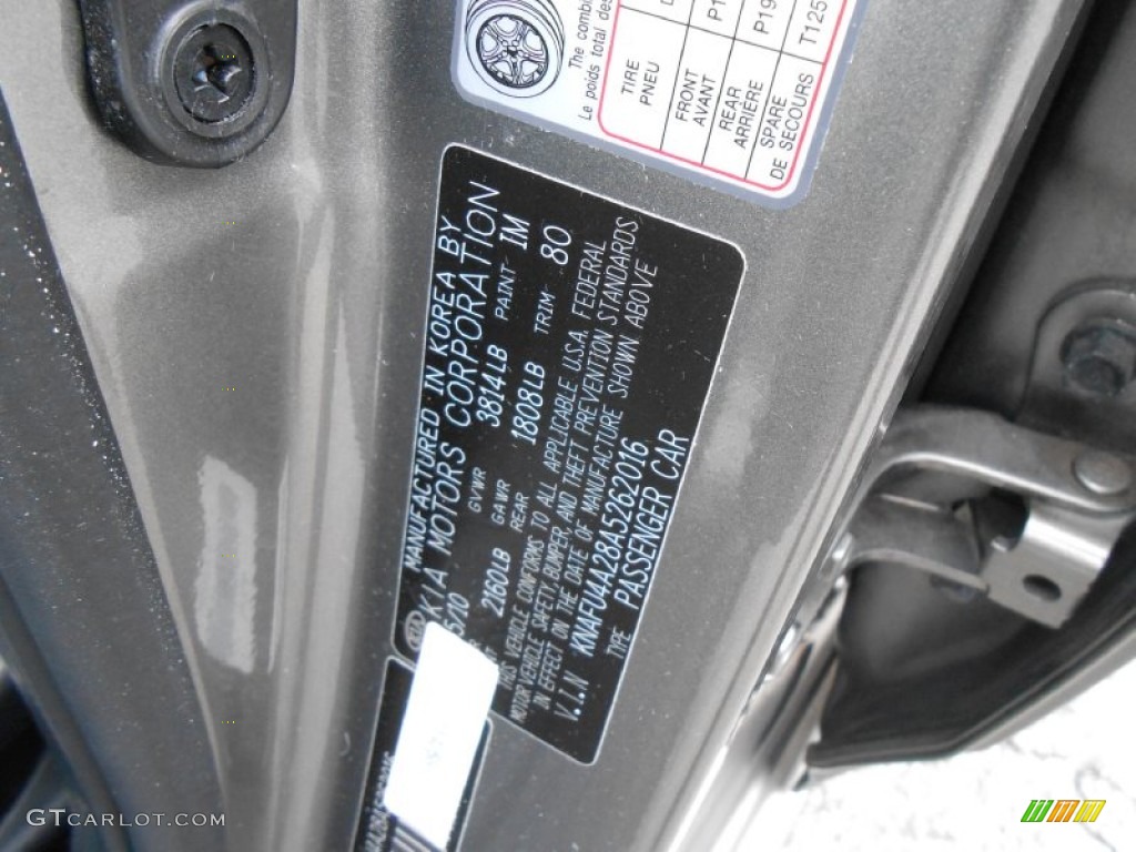 2010 Kia Forte EX Color Code Photos