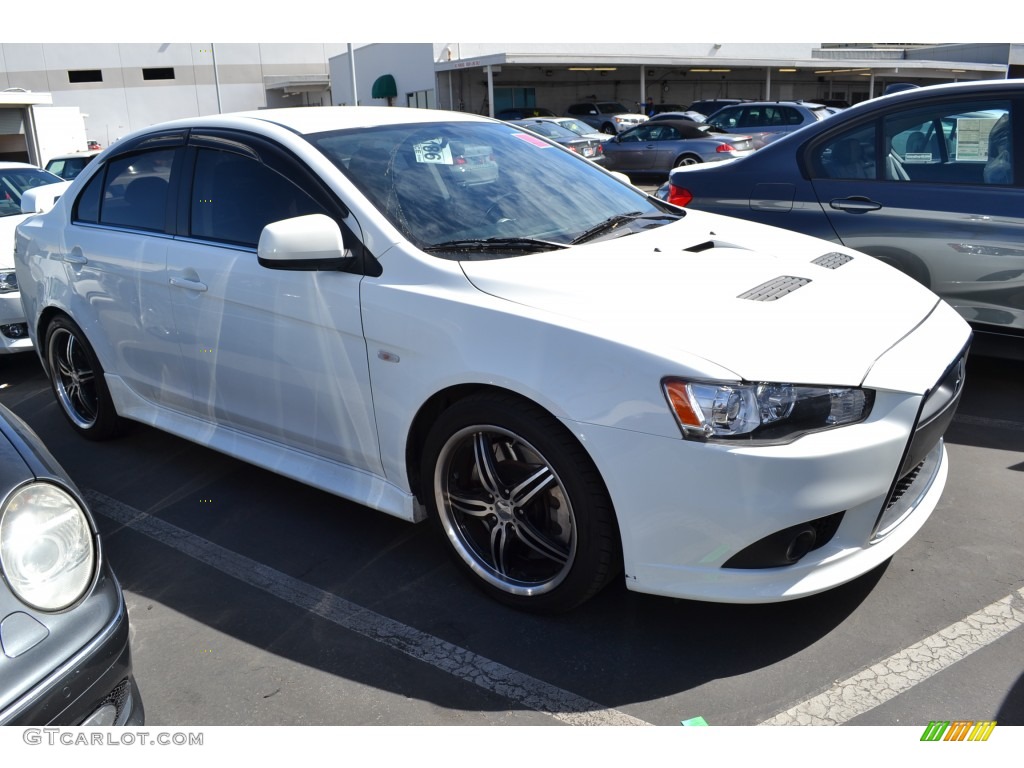 2010 Lancer RALLIART AWD - Wicked White Metallic / Black photo #2