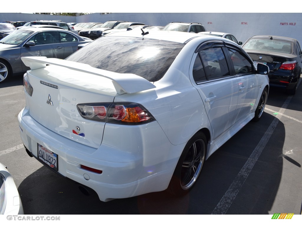 2010 Lancer RALLIART AWD - Wicked White Metallic / Black photo #5