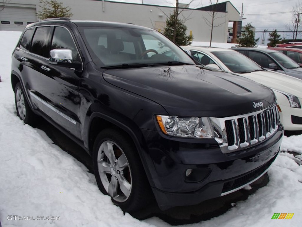 2011 Grand Cherokee Overland 4x4 - Blackberry Pearl / Dark Frost Beige/Light Frost Beige photo #1