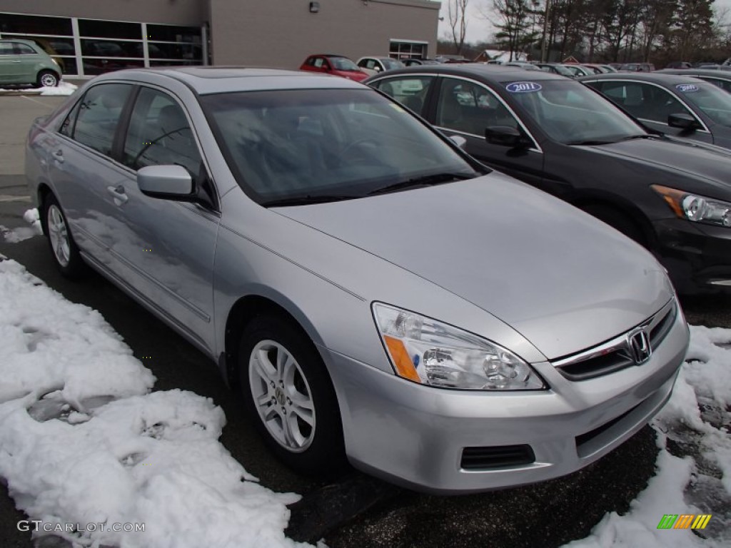 2007 Accord EX-L Sedan - Alabaster Silver Metallic / Gray photo #1