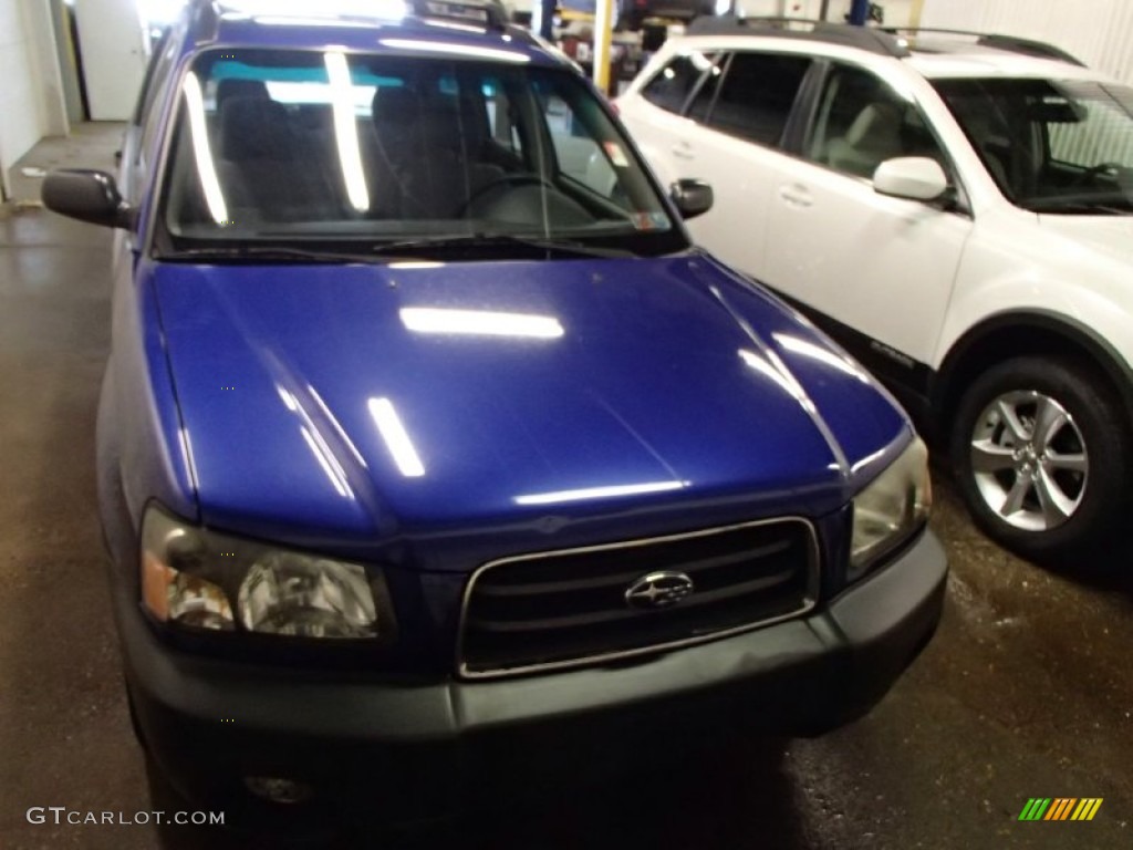 2003 Forester 2.5 X - Pacifica Blue Metallic / Gray photo #2