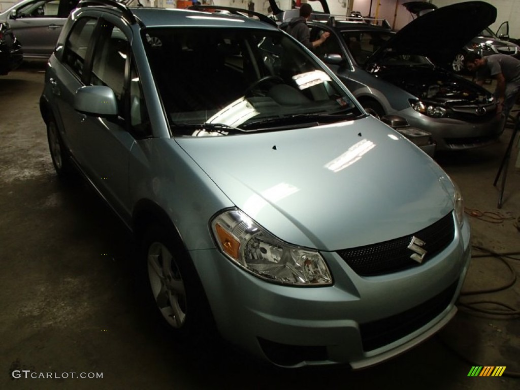 2009 SX4 Crossover AWD - Vapor Blue Metallic / Black photo #1