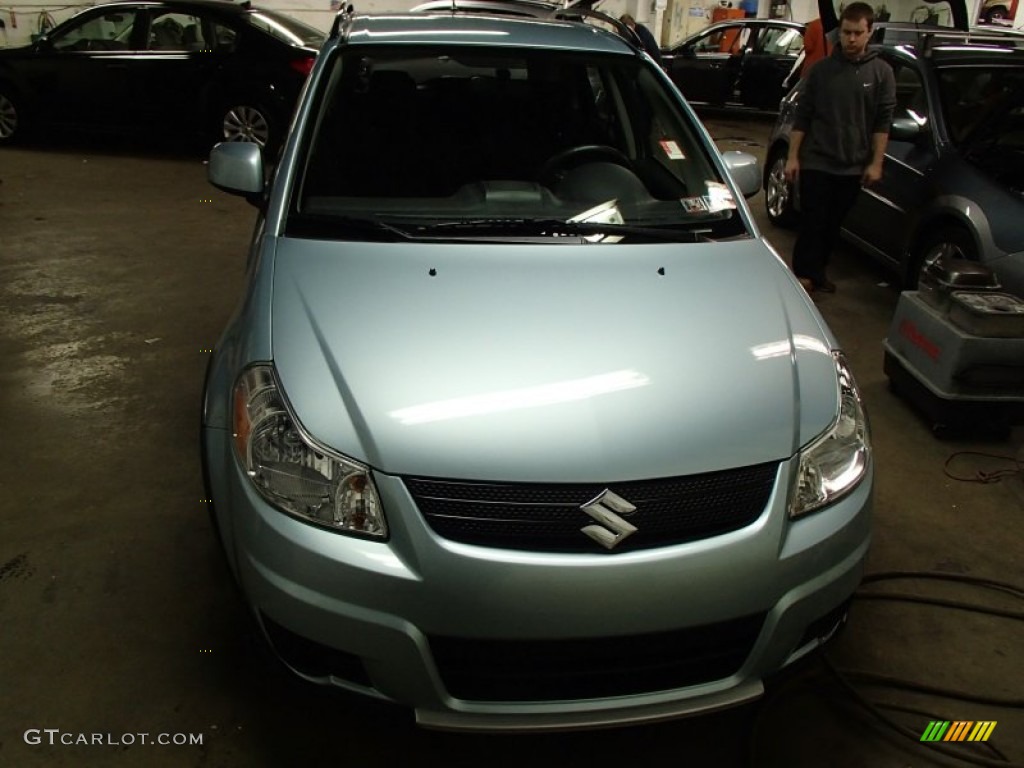 2009 SX4 Crossover AWD - Vapor Blue Metallic / Black photo #2