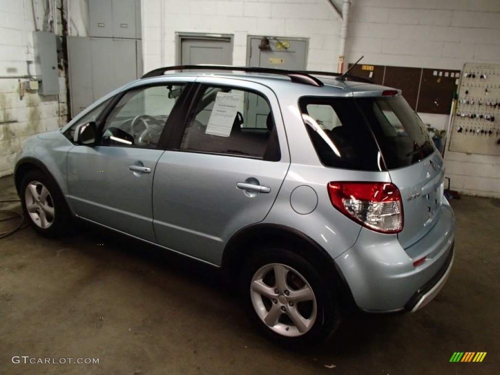 2009 SX4 Crossover AWD - Vapor Blue Metallic / Black photo #3