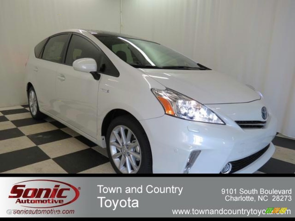 Blizzard White Pearl Toyota Prius v