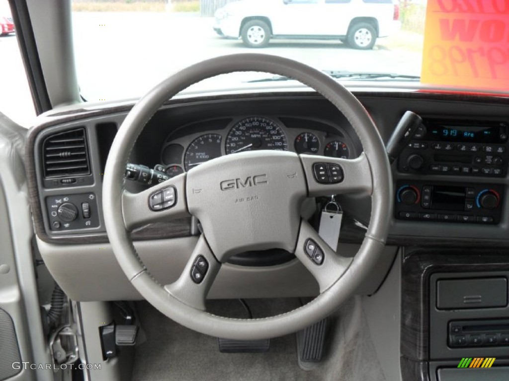 2004 GMC Yukon XL Denali AWD Stone Gray Steering Wheel Photo #78089752