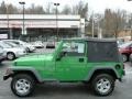 2005 Electric Lime Green Pearl Jeep Wrangler X 4x4  photo #2