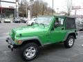 2005 Electric Lime Green Pearl Jeep Wrangler X 4x4  photo #3