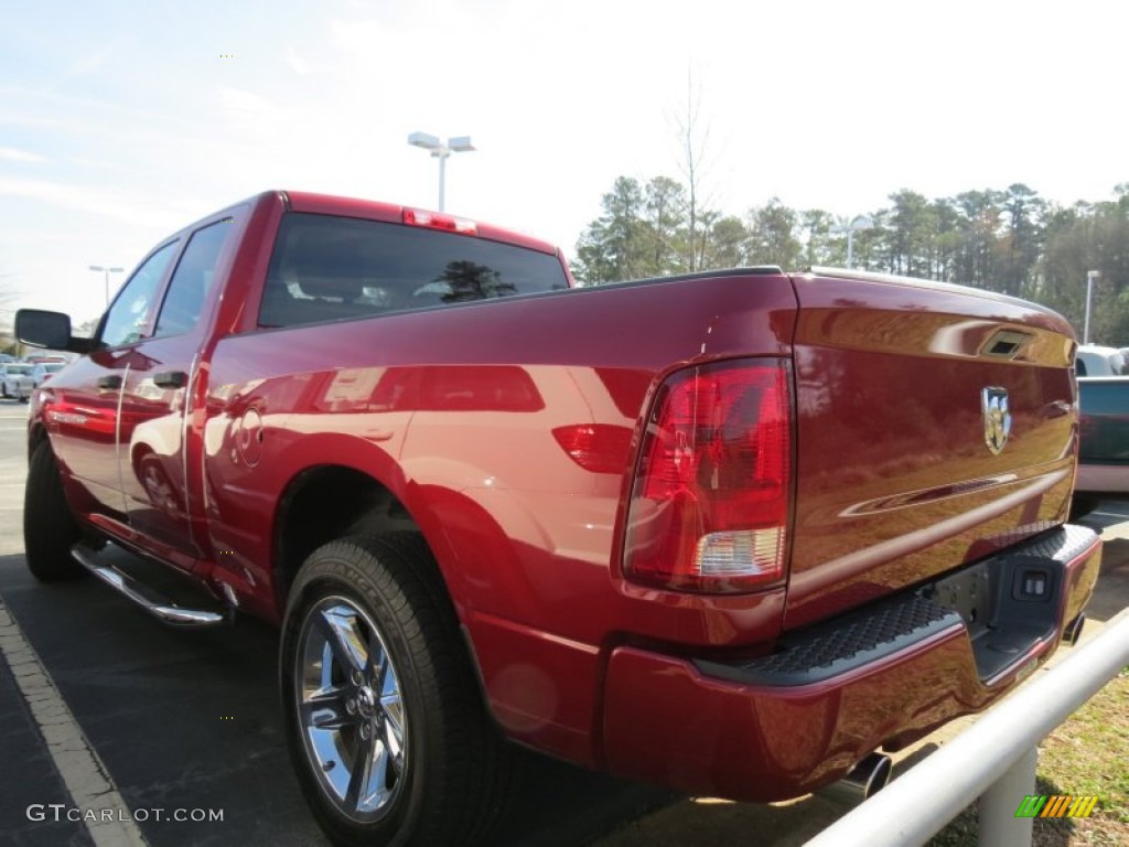 2012 Ram 1500 Express Quad Cab - Deep Cherry Red Crystal Pearl / Dark Slate Gray/Medium Graystone photo #2