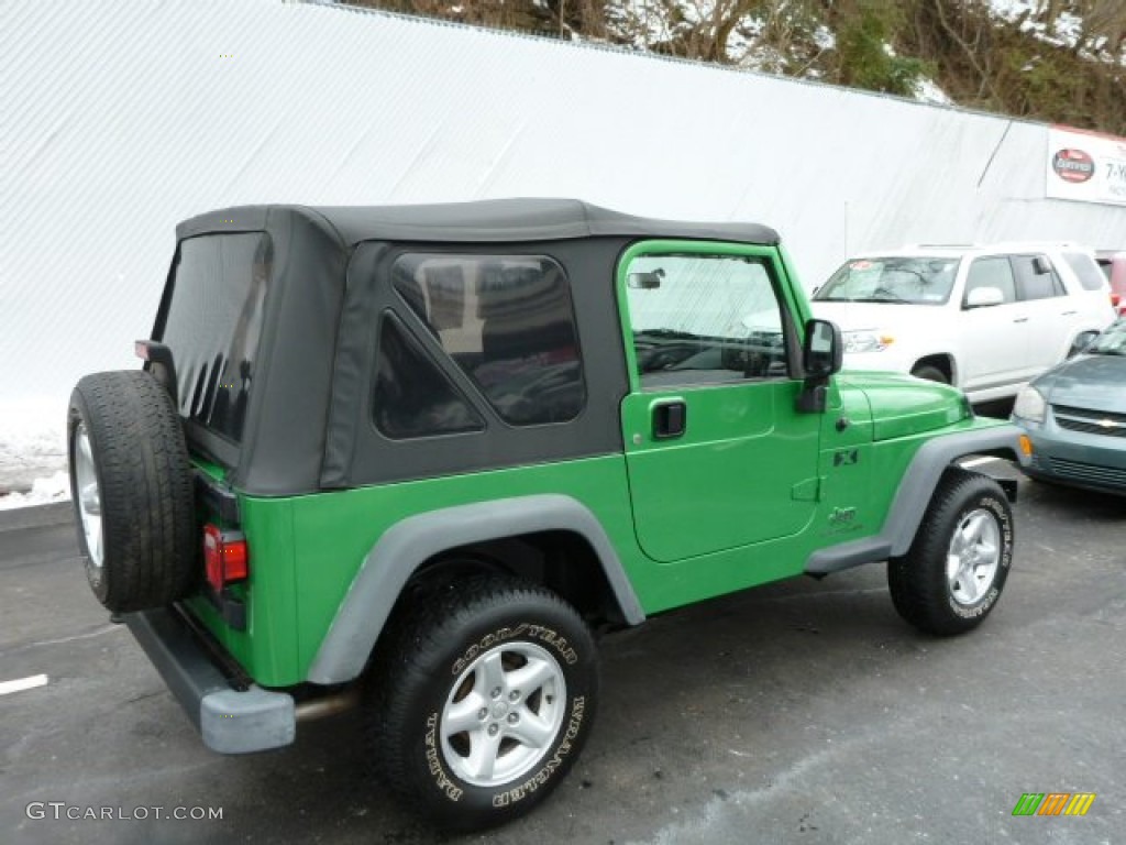 Electric Lime Green Pearl 2005 Jeep Wrangler X 4x4 Exterior Photo #78090180