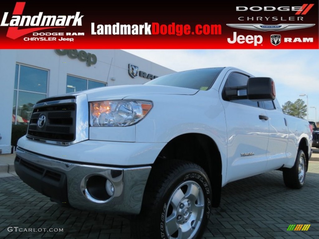 2011 Tundra TRD Double Cab - Super White / Sand Beige photo #1