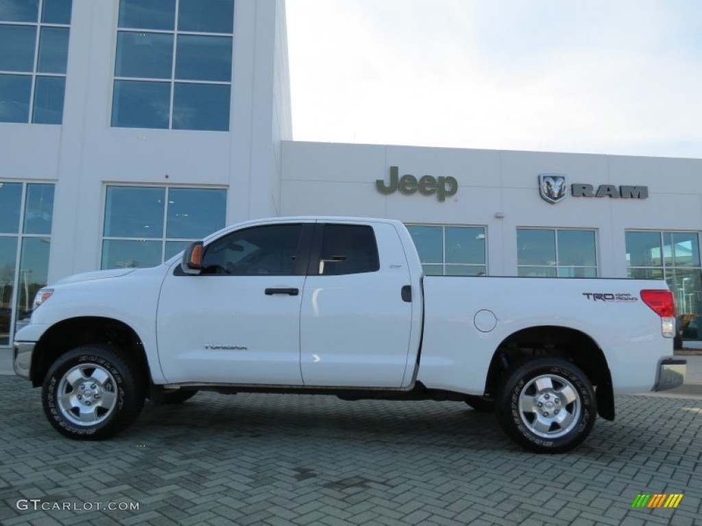 2011 Tundra TRD Double Cab - Super White / Sand Beige photo #2