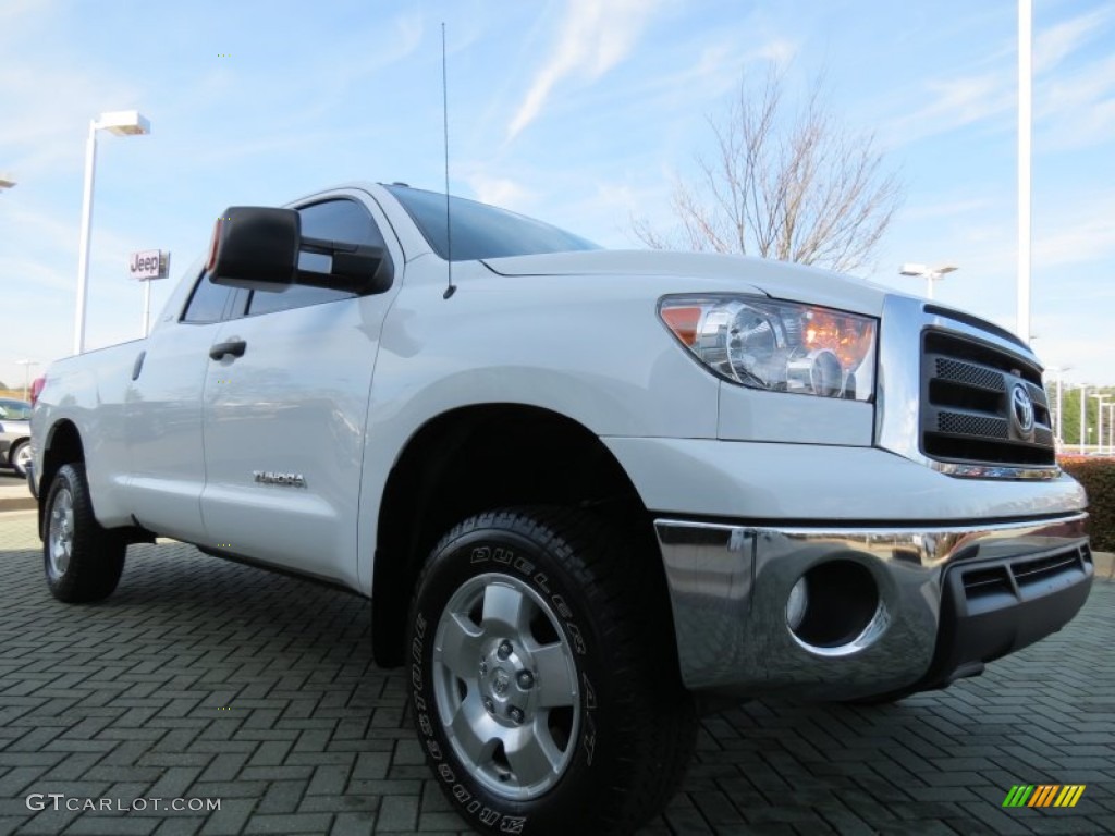 2011 Tundra TRD Double Cab - Super White / Sand Beige photo #7