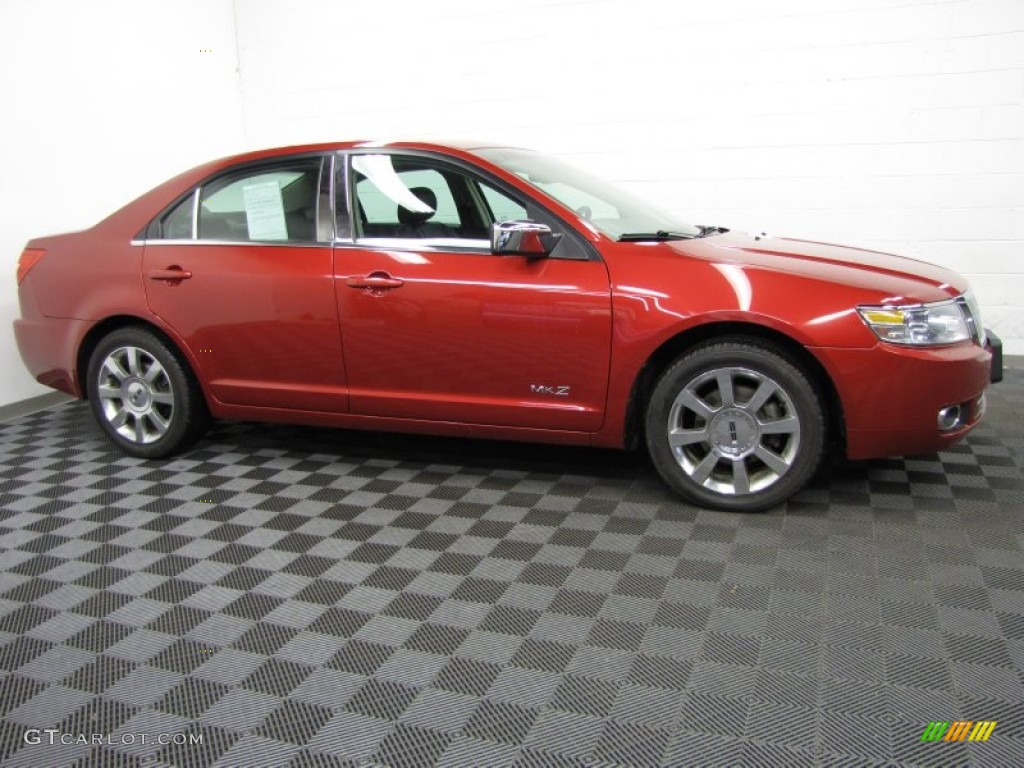 2008 MKZ AWD Sedan - Vivid Red Metallic / Dark Charcoal photo #3