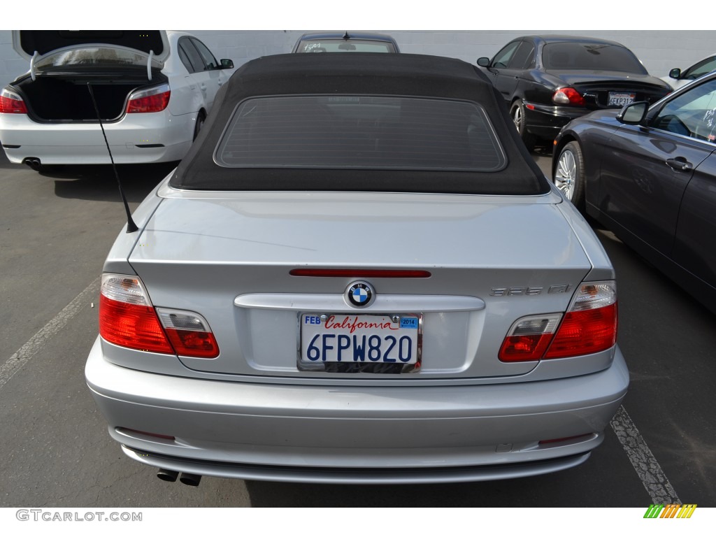 2002 3 Series 325i Convertible - Titanium Silver Metallic / Grey photo #4