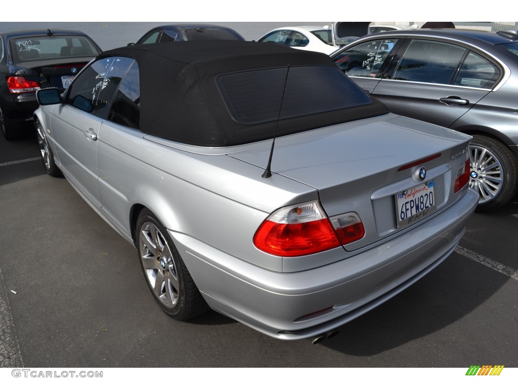 2002 3 Series 325i Convertible - Titanium Silver Metallic / Grey photo #5