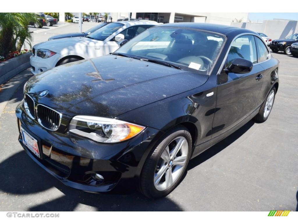 2012 1 Series 128i Coupe - Jet Black / Black photo #8