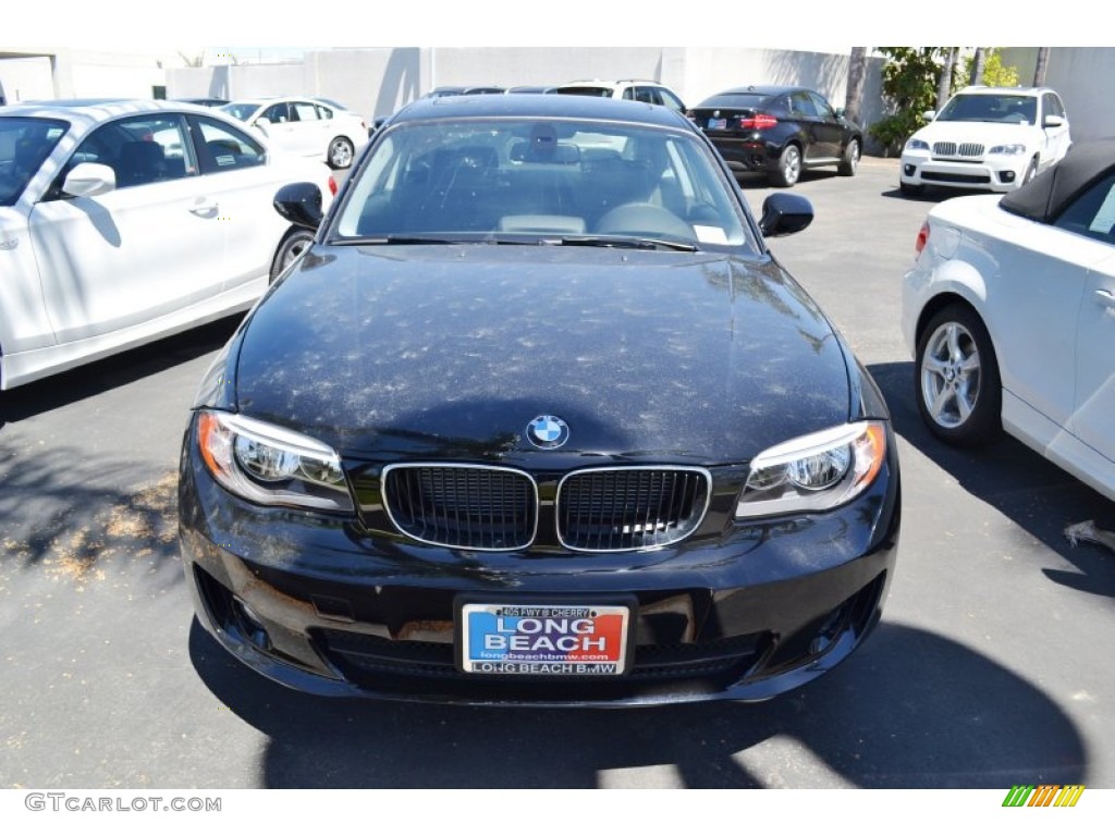 2012 1 Series 128i Coupe - Jet Black / Black photo #9