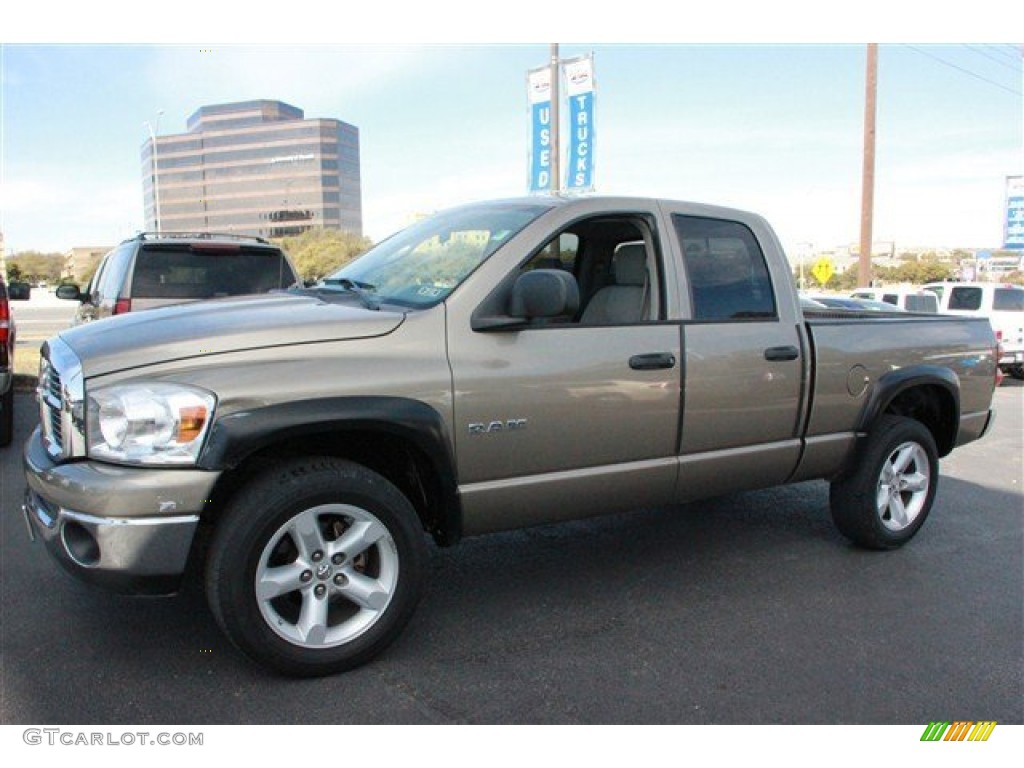 2008 Ram 1500 Lone Star Edition Quad Cab 4x4 - Light Khaki Metallic / Medium Slate Gray photo #5