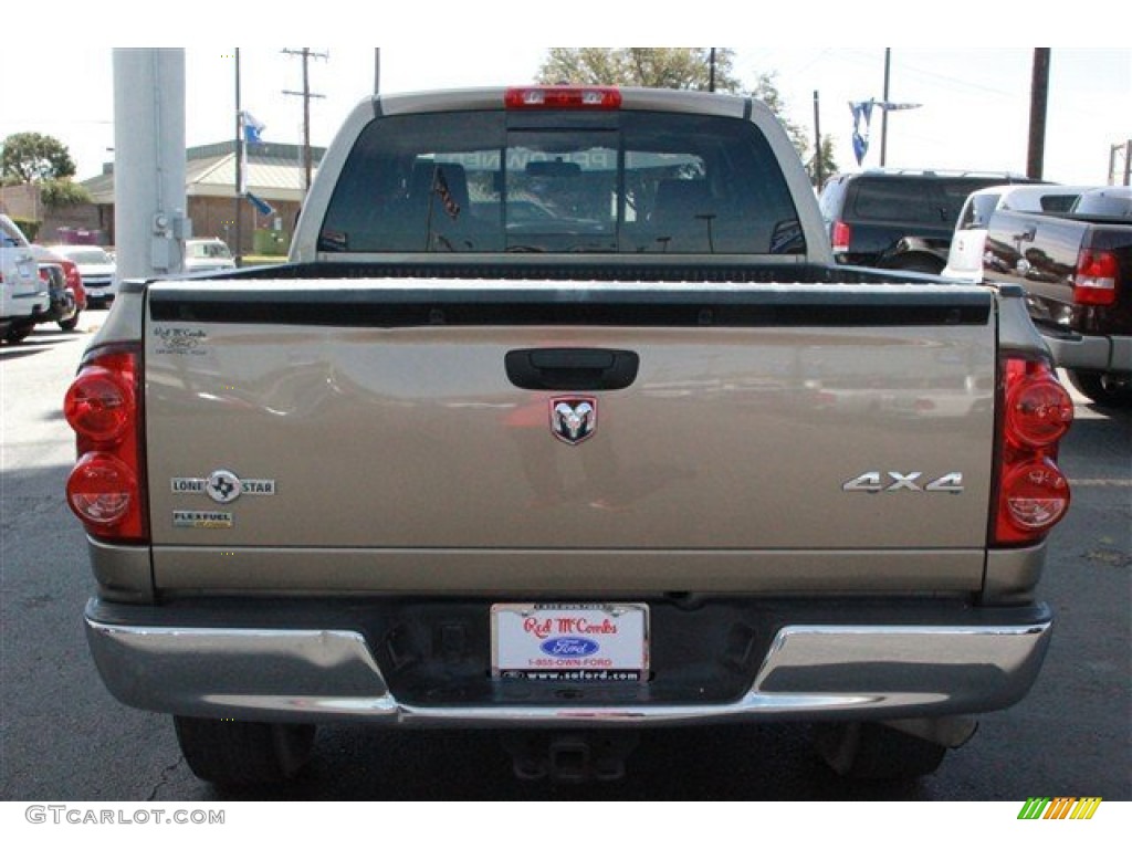 2008 Ram 1500 Lone Star Edition Quad Cab 4x4 - Light Khaki Metallic / Medium Slate Gray photo #7