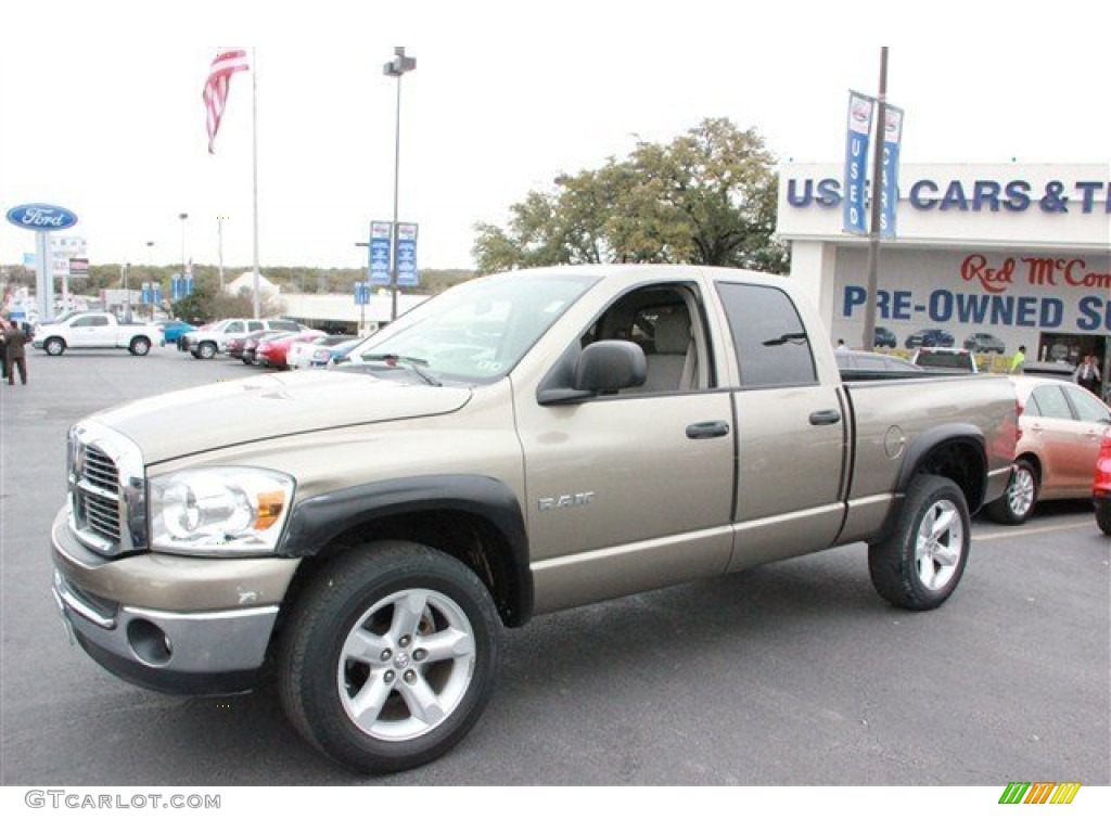 2008 Ram 1500 Lone Star Edition Quad Cab 4x4 - Light Khaki Metallic / Medium Slate Gray photo #27