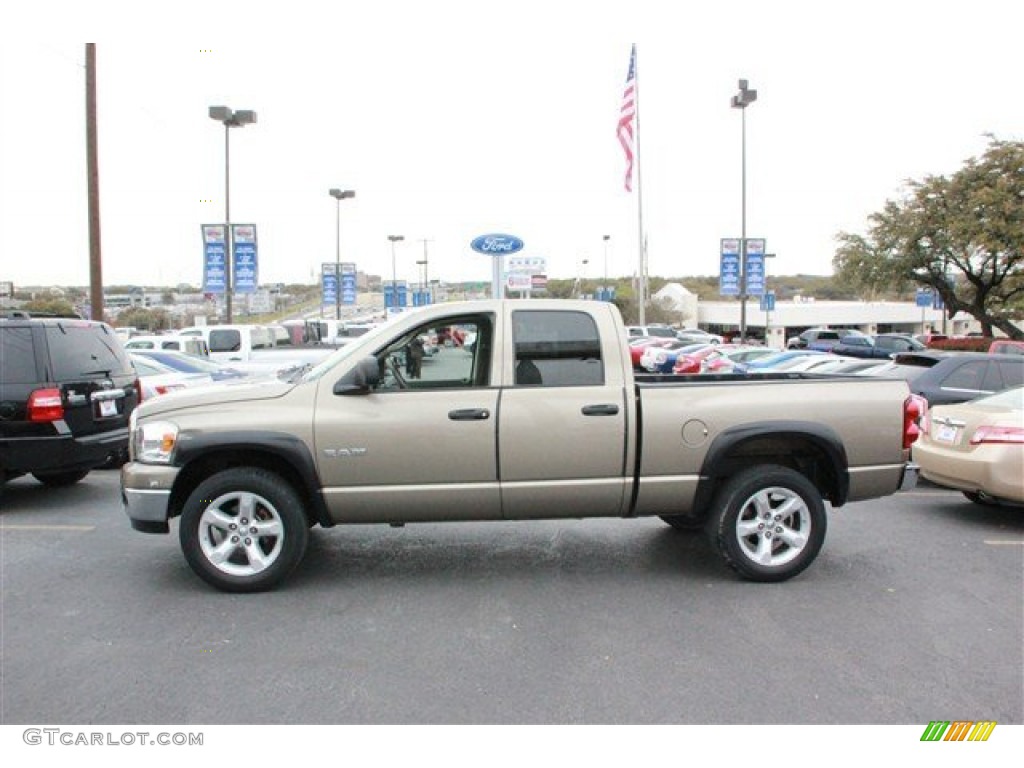 2008 Ram 1500 Lone Star Edition Quad Cab 4x4 - Light Khaki Metallic / Medium Slate Gray photo #28