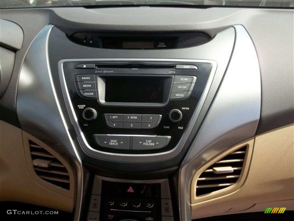 2013 Elantra GLS - Midnight Black / Beige photo #7